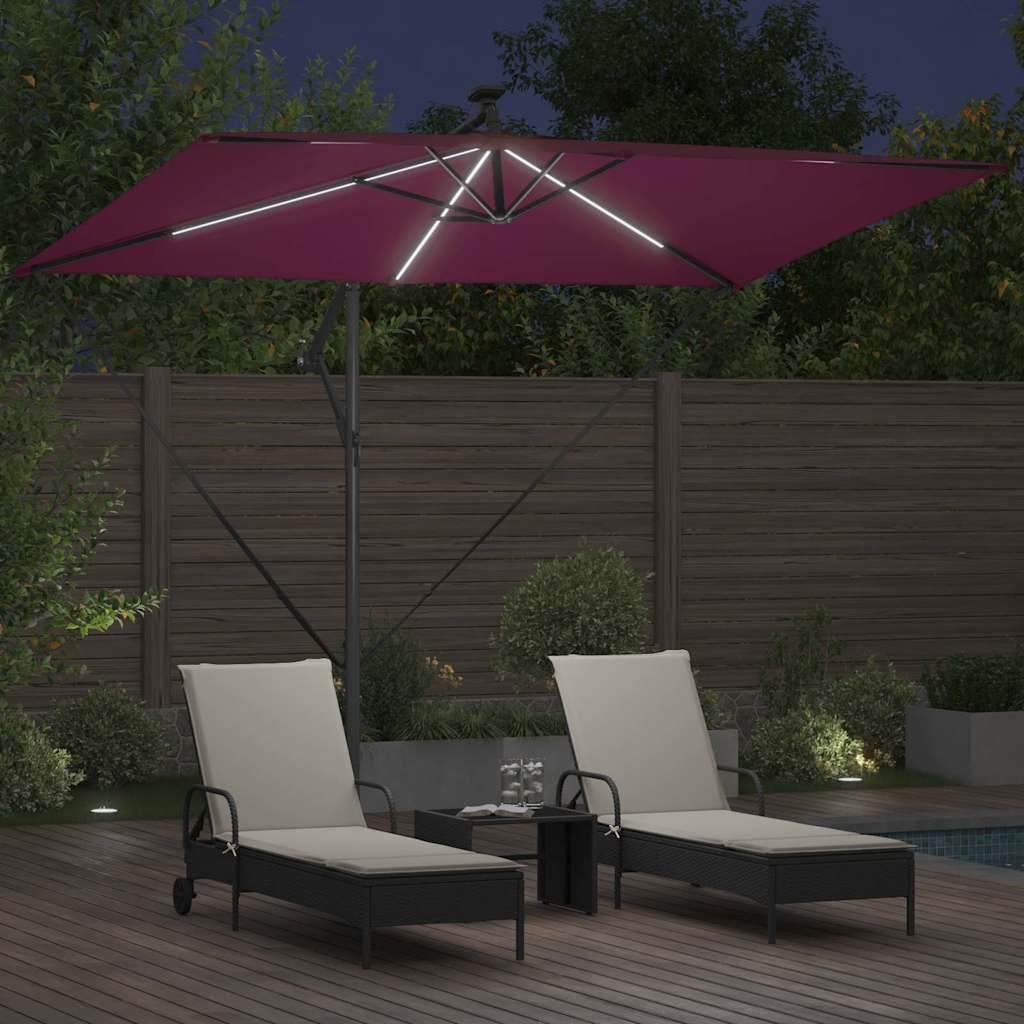 Sun Umbrella Burgundy Red 294 X 200 X 270 Cm