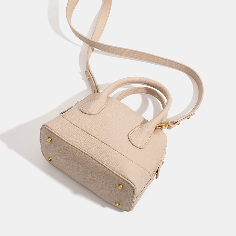Light Luxury Lychee Pattern Casual Versatile Women's Shoulder Bag Simple Trendy Shell Bag Korean Style Fashion Crossbody Bag