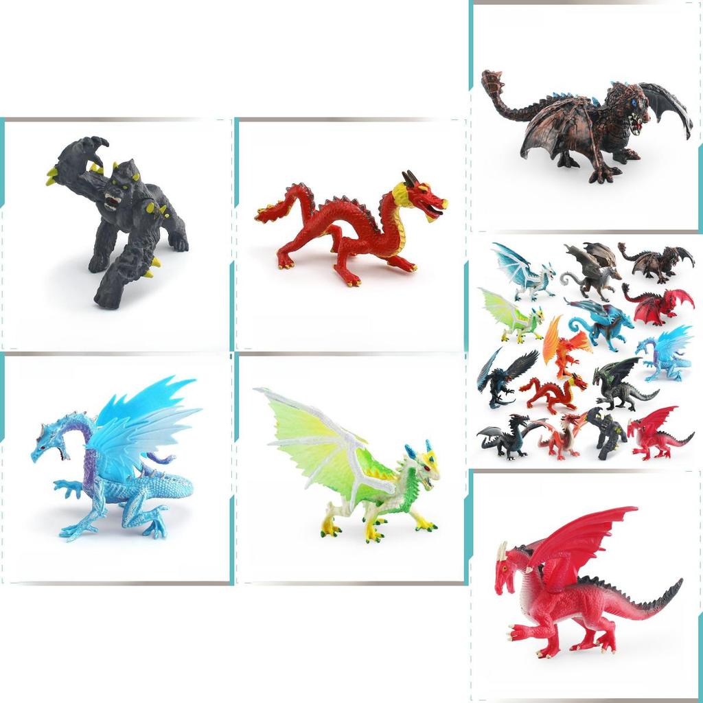 Western Mythical Creatures Pvc Model Pack With Ice Fire Dragons For Collectors And Decor