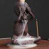 Purple Clay Backflow Incense Burner Halloween Gift American Style Skull Small Ghost Backflow Incense Burner Ornament