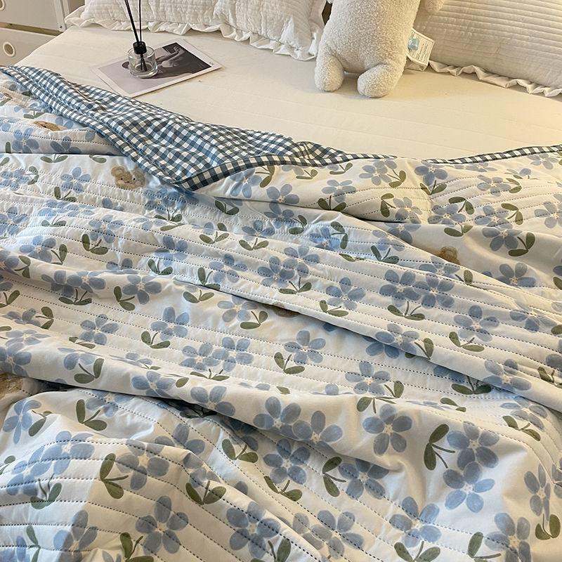 Cuvertură de pat cu spălare mecanică Cuvertură subțire Cuvertură de vară Cuvertură de pat dublă cu un singur pat Pătură de pat cu aer condiționat