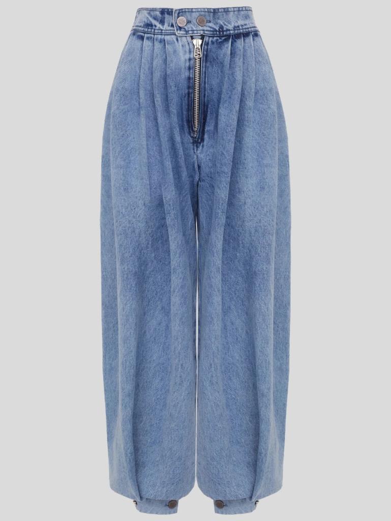 Women Spring High Waist Zipper Denim Loose Harem Trousers Jeans Female Vintage Balloon Pants Ladies Casual Denim Pants