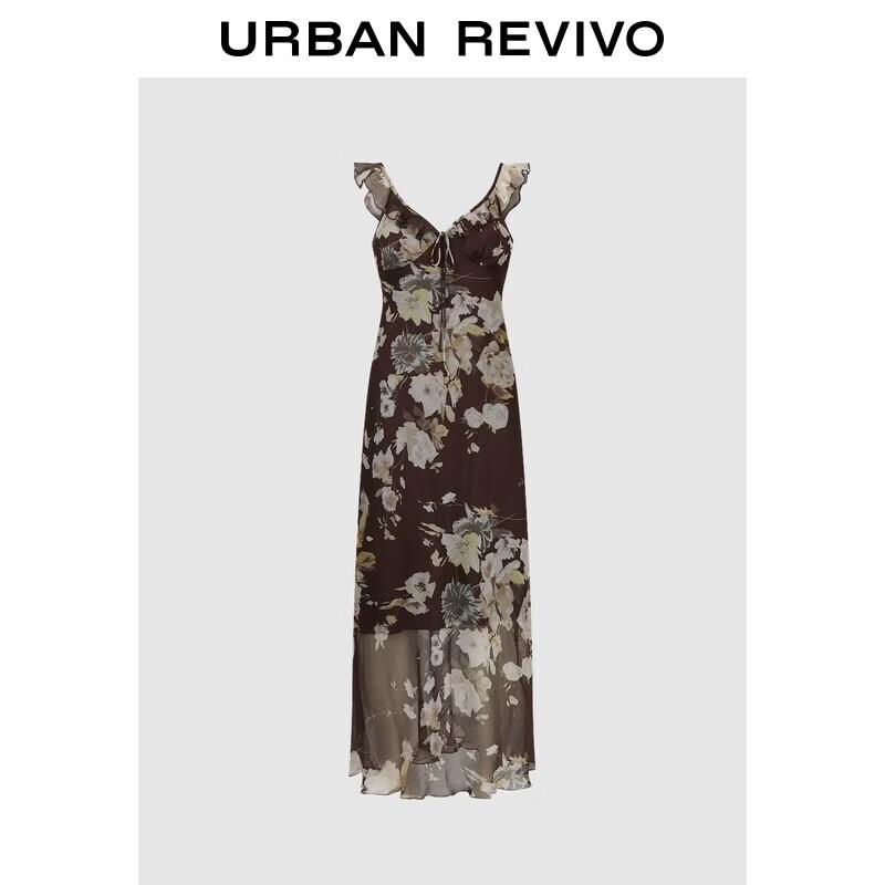 UR2026 Floral Print Ruffle Dress XS