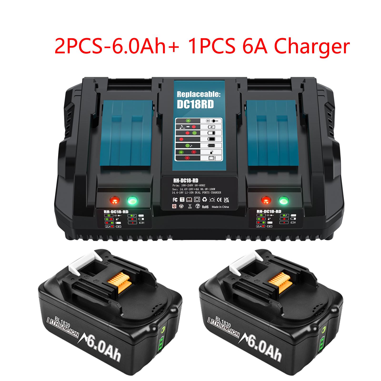 

Аккумулятор 18 В для Makita BL1860 BL1850B BL1850 BL1840 BL1830 Зарядное устройство для аккумулятора шуруповерта 18 В сменные аккумуляторы для электроинструмента lxt