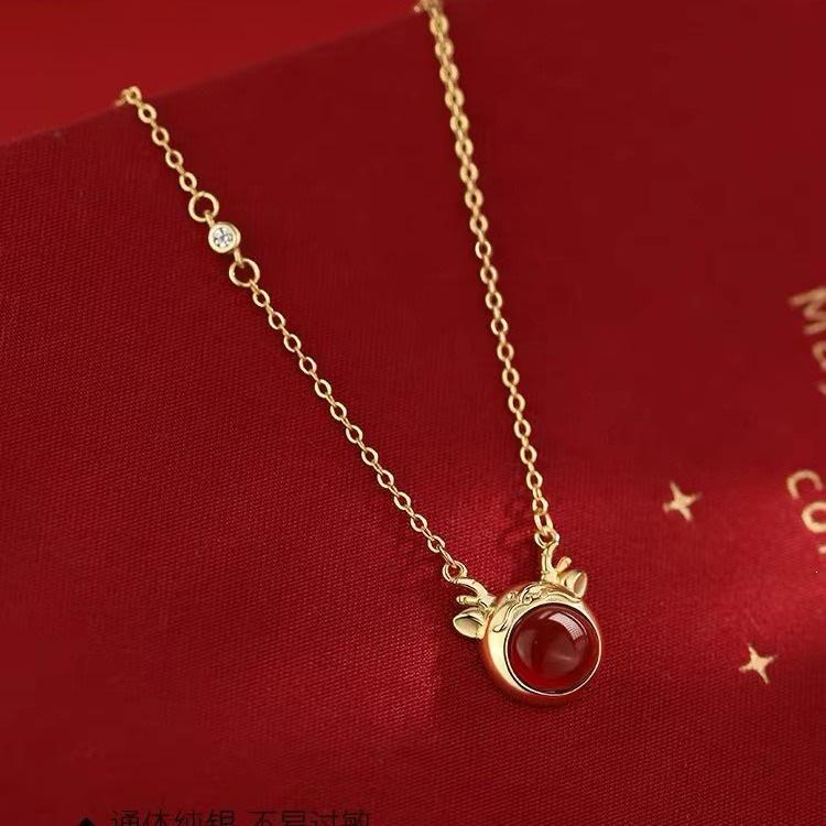 2023 Hot Style 925 Sterling Silver Year of the Dragon Necklace - Niche Birth Year Clavicle Chain for Women