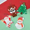 1-10Pcs Christmas Pop Keychains Silicone Bubble Pendant Xmas Tree Ornaments Kids New Year Party Gift Favors Squeeze Keychain