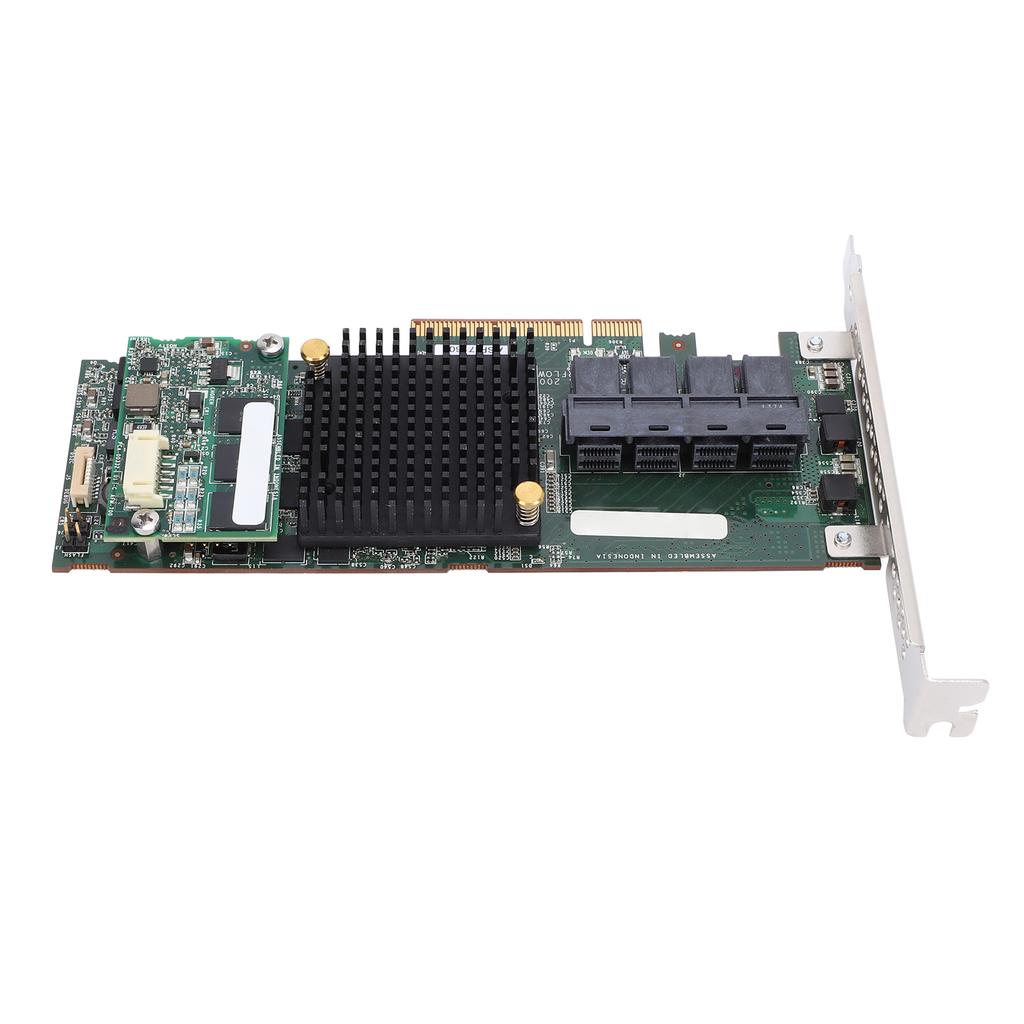 Placă de controler RAID SAS 8643 cu 4 porturi, PCIe X8 de înaltă performanță, cu matrice ASR 71605, 1 GB cache și 6 GB, cu 4 porturi