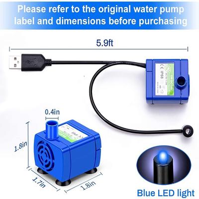 Mini Pet Replacement Water Fountain Pump Submersible Dog Cat Drinking Fountain