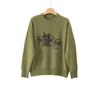 Heavyweight Embroidery Thickened Crew Neck Wool Inner Knitted Sweater Women's Autumn and Winter Lazy Loose Casual Sweater
