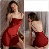 Women’s Sexy Lace Nightdress Simple Ice Silk Cami Sleepwear