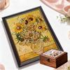 Pearl Van Gogh's Sunflowers DIY Diamond Art Kits 15.7x19.6inch Gem Art Diamond Painting Kits Without Frame for Adults Gift Idea Home Wall Decor