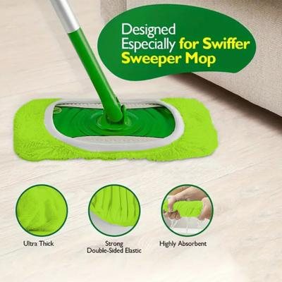 Yousheng 4Pcs Mop Cover para pequenas placas grandes Elastic Trim Deep Cleaning Reutilizável Lavável Mop Pads para Swiffer