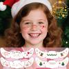 Christmas Face Tattoo Stickers Bells Bow Hearts Stars Ribbons Freckles Temporary Tattoo Stickers for Festival Party
