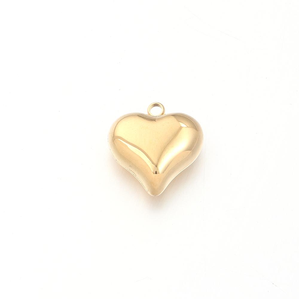 1Pc 15-45mm Stainless Steel Heart Charms for DIY Earrings Necklace Bracelet Pendant Jewelry Making Findings Accessories