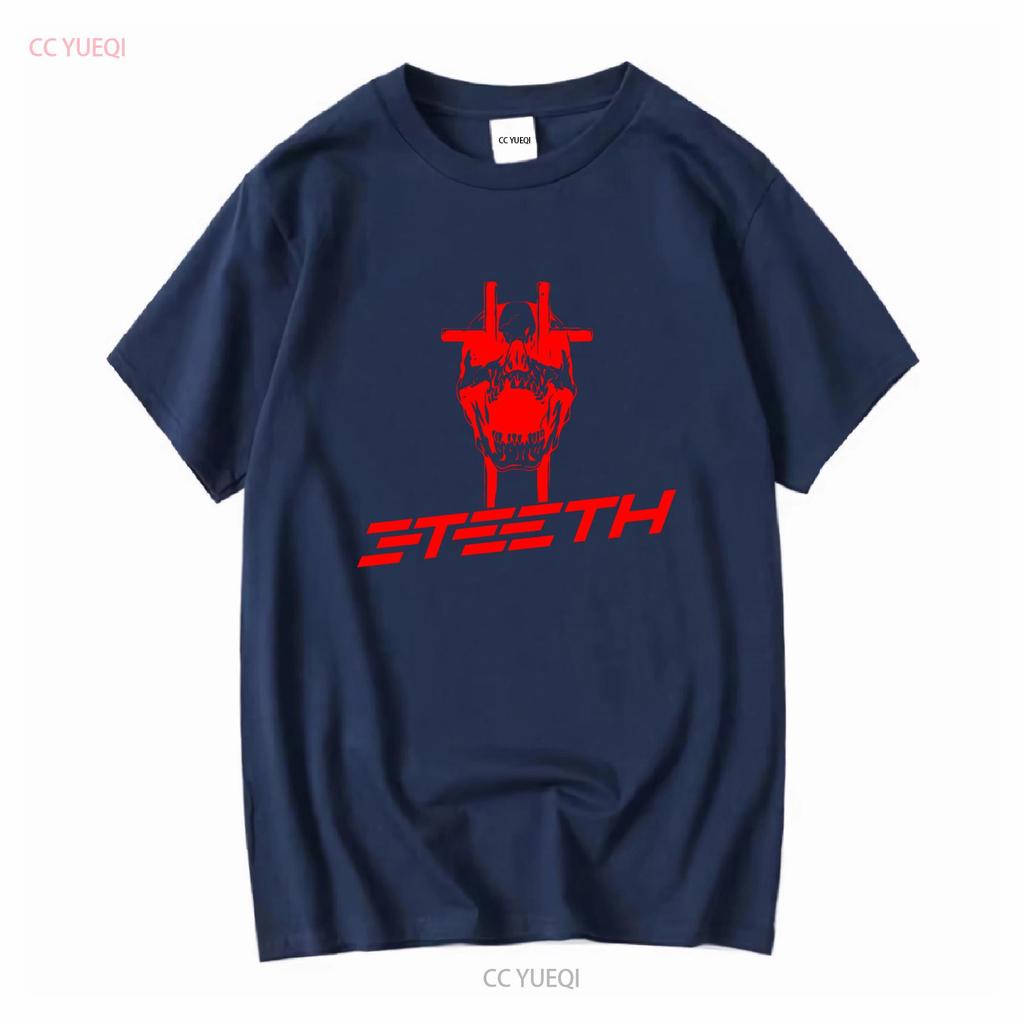 NEW ARRIVAL 3 TEETH AMERICAN METAL BAND T SHIRT long or short sleeves vintage Washed Versatile Slightly homme designer clothes