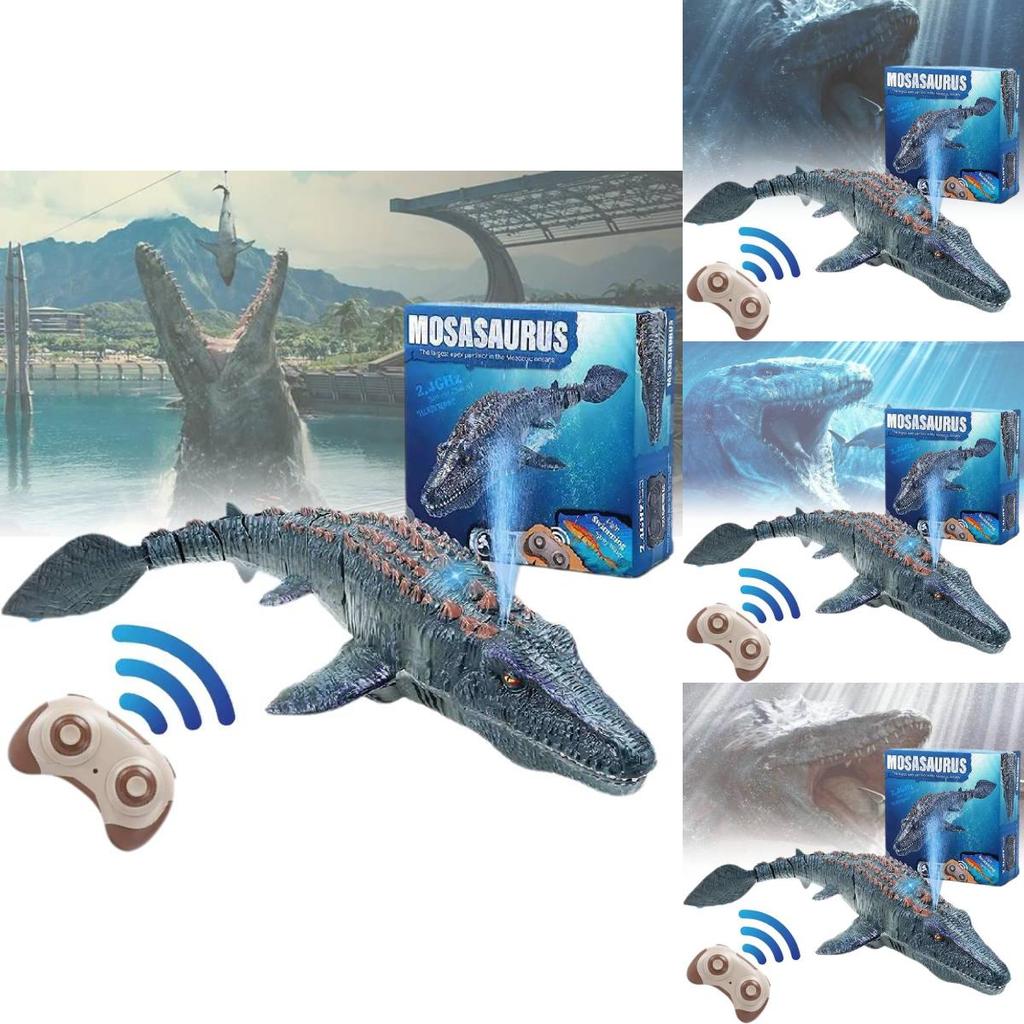 Exciting 24g Remote Control Floating Water Dinosaur Toy With Spray Feature For Kids
