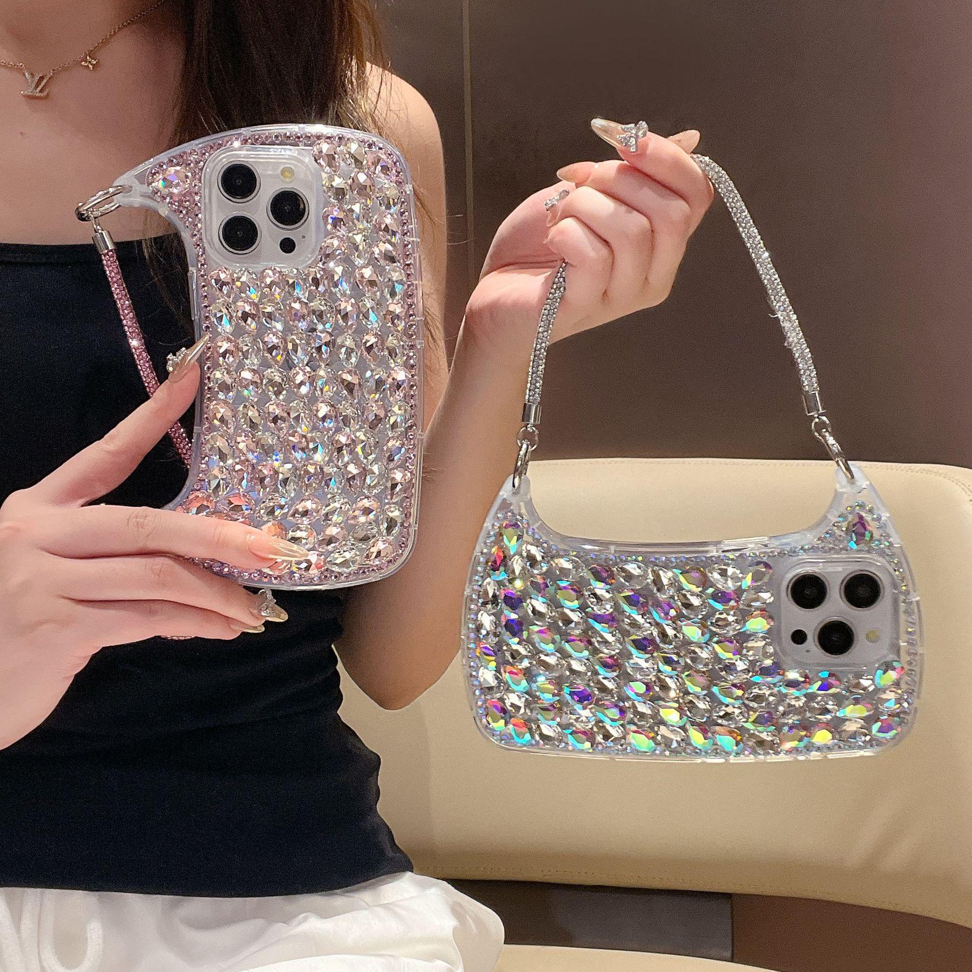 3D Rhinestone Handbag iPhone Case - Compatible with iPhone 11/13/14 Pro Max/16/17 iPhone 13 Pro Max