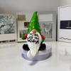 Small Gnome Statue Whimsical Christmas Gnome Figurine Resin Statue Ornament for Home Office Decor Cartoon Sitting Faceless Dwarf