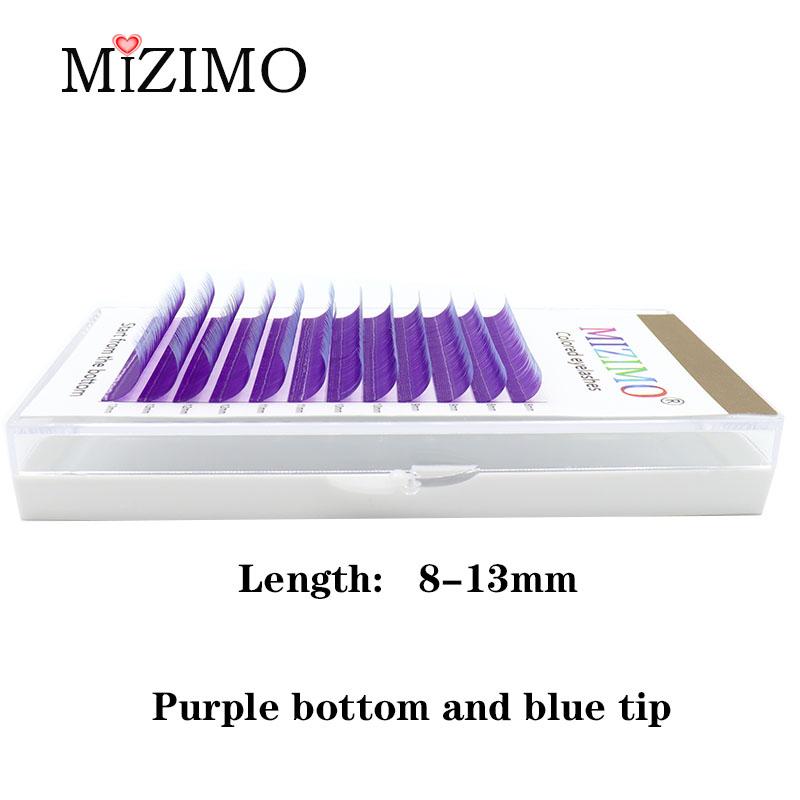 (Angebot) Gemischte farbige einzelne gepfropfte falsche Wimpern, natürliche Verlängerung, Augen-Make-up, dramatische Wimpern.