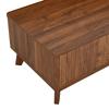 Coffee Table with Lift Function, Wave Look, Open Side Compartment, MDF Material, Modern Style