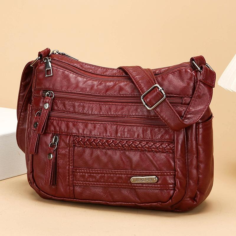 China Mom Bag New Fashion Simple Shoulder Bag Solid Color Versatile Multi-compartment Large Capacity Crossbody Bag Women