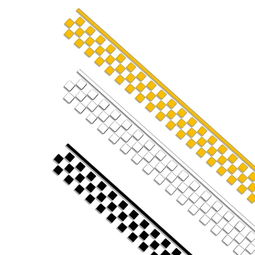 Car Stickers Checkered Stripes Decals High Temperature