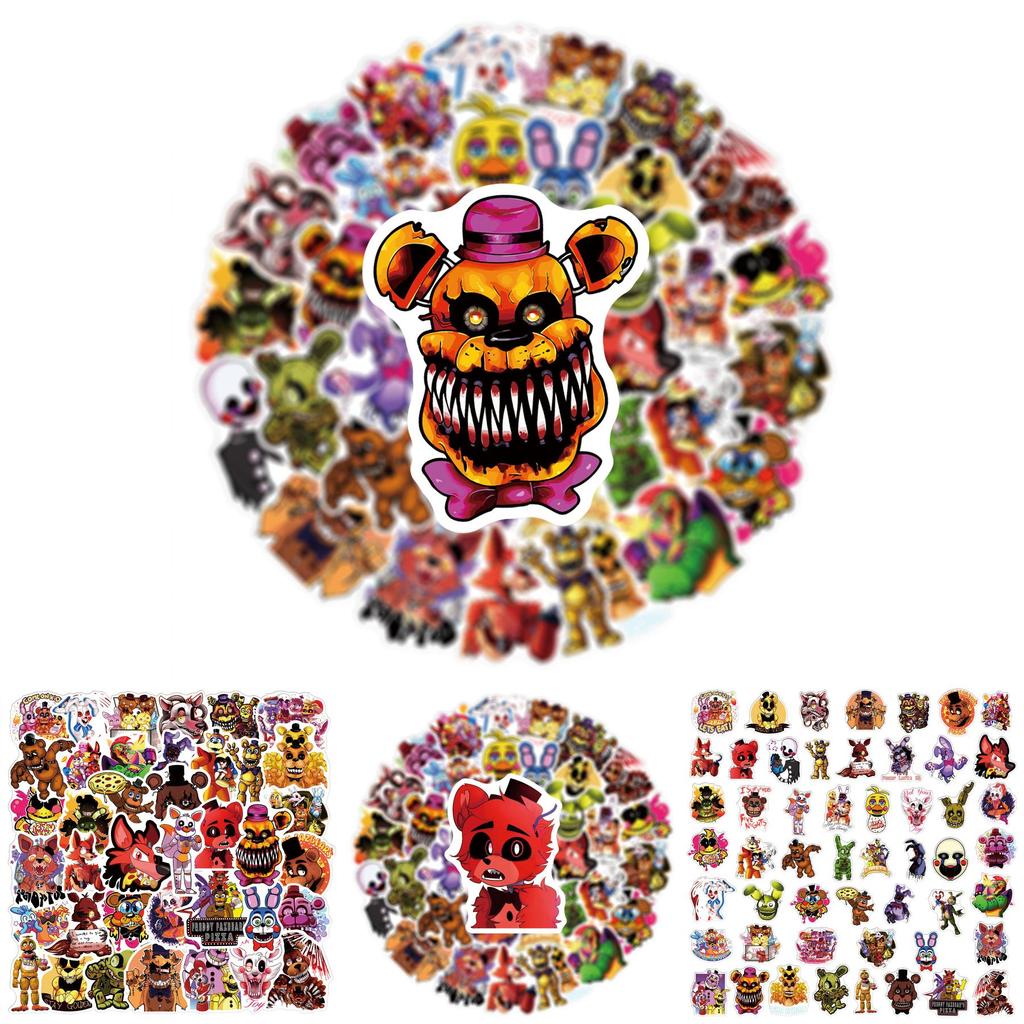 Fnaf Security Breach Cartoon Game Anime Stickers For Luggage And Phone