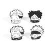 4 Pcs Cartoon Character Brooch Y2K Laughing Boy Enamel Pin Metal Badge Jewelry Backpack Clothing Accessories Festival Gift