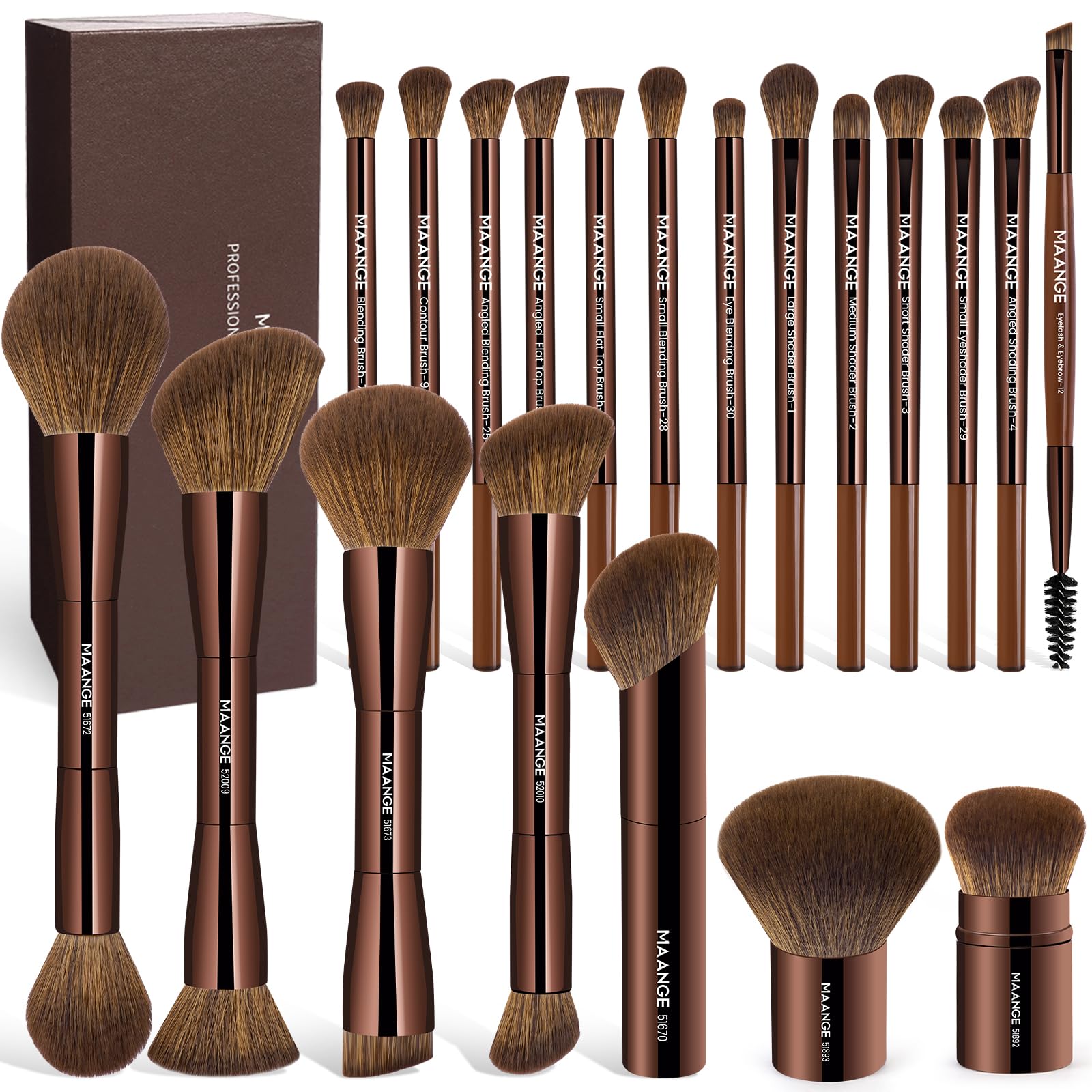 MAANGE 20 Pcs Makeup Brushes with