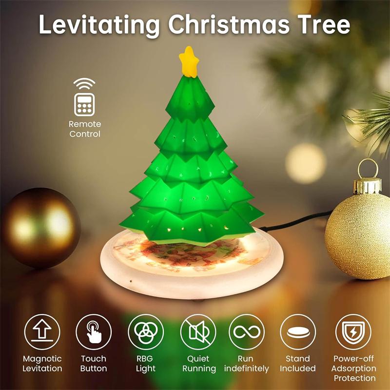 Levitating Christmas Tree Lights Floating Display for Home Office Desk Decor 16 Color Cool Futuristic Gadgets Unique Gifts