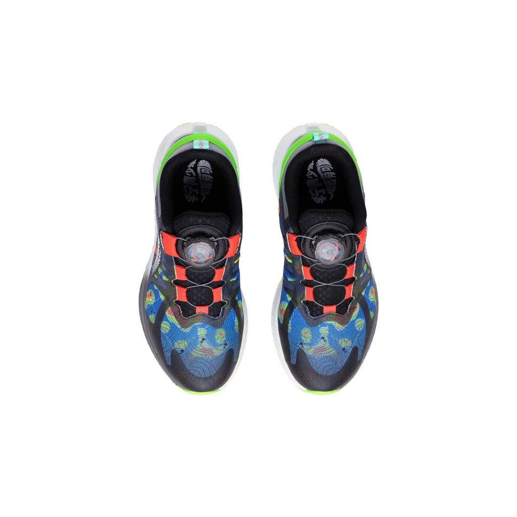 LiNing Kunpeng Comfortable Non-Slip Wear-Resistant Casual Shoes Kids Shoes Black Green YKFT002-5