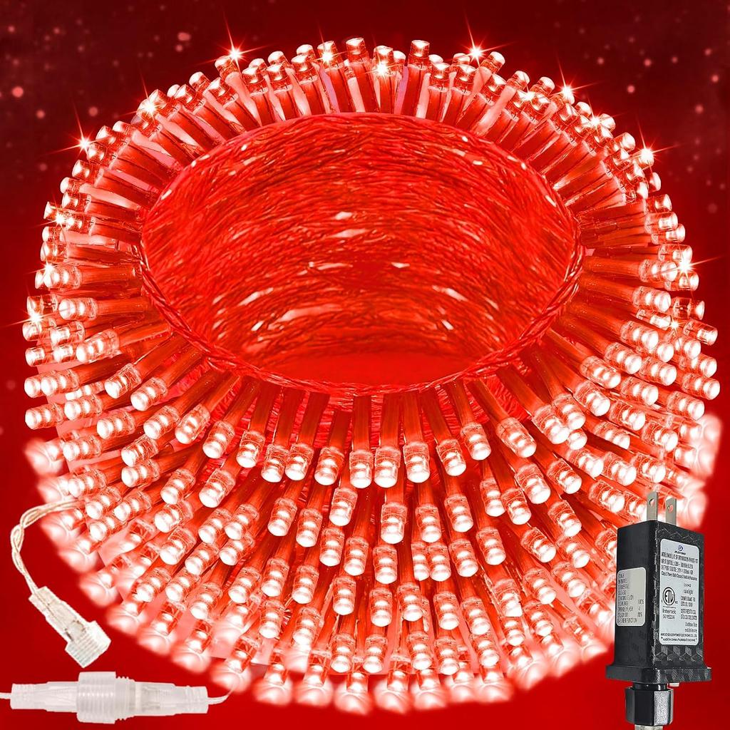 200 LED Connectable String Lights, 66FT Christmas Lights Outdoor Indoor