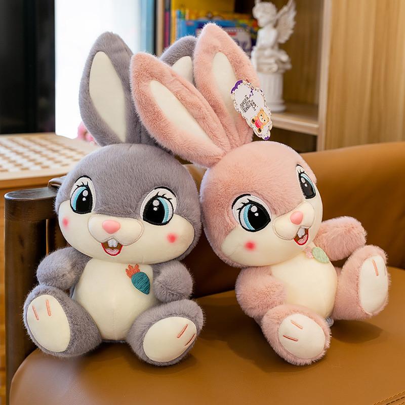 Plush Bunny Toy With Large Eyes And Long Ears For Kids Playroom And Comfort