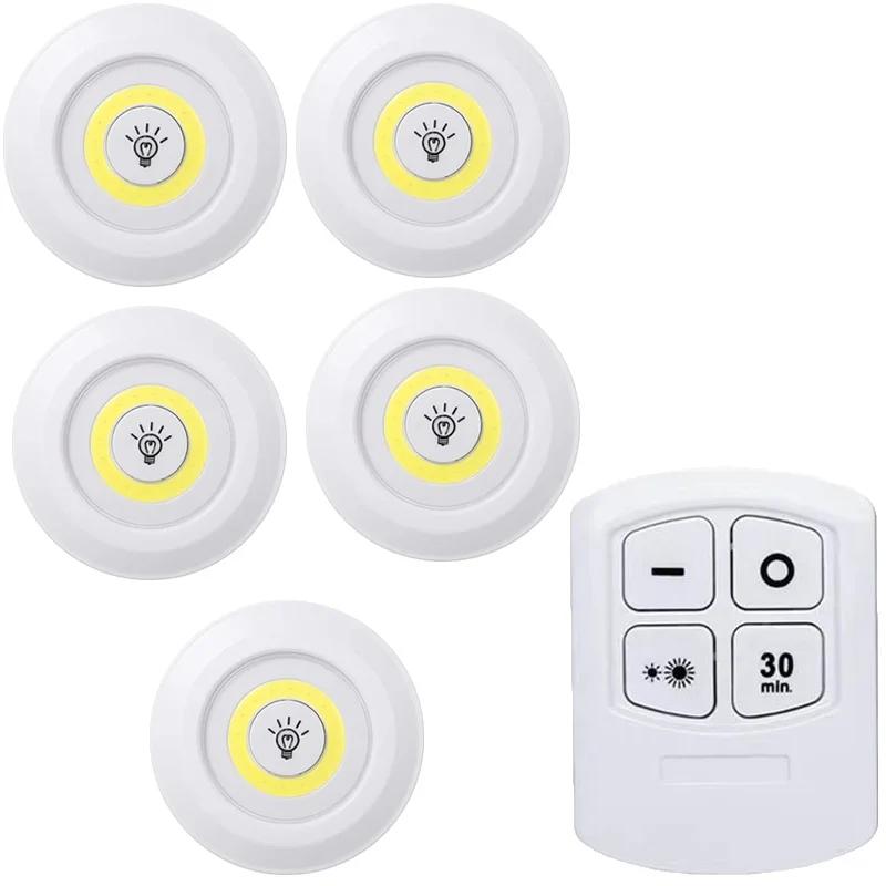 Smart Wireless LED Under-Cabinet Lights COB Night Light With Remote Control - Perfect For Wardrobe, Kitchen & More!