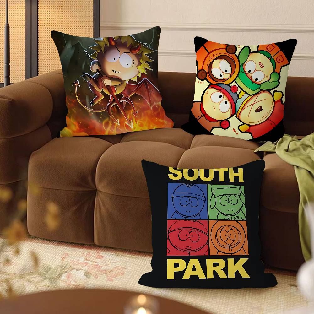 S-South P-Park Pillow Gifts Home Office Furnishings Bedroom Sofa Car Cushion Cover Case 45x45cm