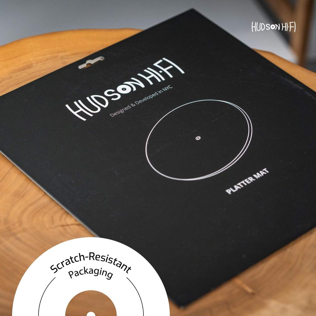 Hudson Acrylic Turntable Mat LP Slipmat Blue Line Hi-Fi American-made