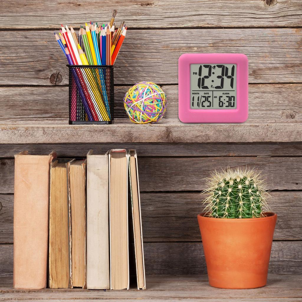 Equity By La Crosse Soft-Cube LCD Alarm Clock With Smart Light