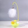 Cat Teaser Stick with Bell Removable Turntable Interactive Toy Easy to Clean for Indoor Kittens Pet Playtime Fun