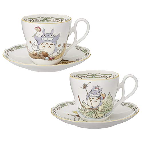 Noritake Untertasse (Paar Set) (Kaffee Tee) 250cc Mein Nachbar Totoro Mikrowellengeeignet Knochenporzellan (TP97889/4924-38)