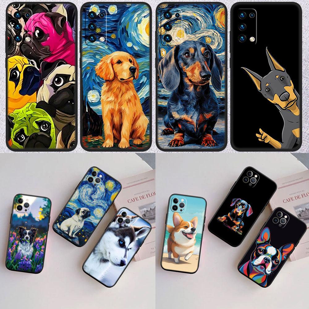 Cute Dog Pug Corgi Beagle Case for Motorola Edge 60 60s 70 G86 G56 G54 E14 G04S G45 G54 G64 S30 S50 X30 X40 X50 Ultra Pro