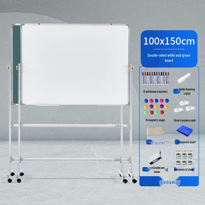 Magnetic Double-Sided Blackboard & Whiteboard Stand for Home, Office & Classroom.