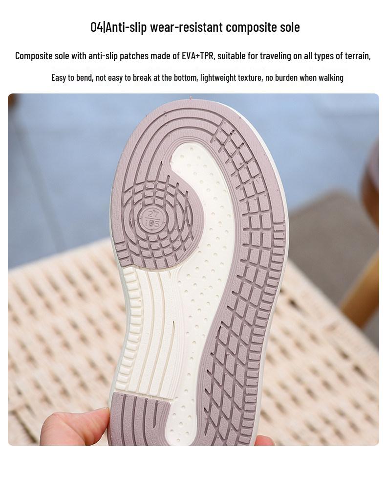 Girls' White Skate Sneakers - Soft Sole, Low-Top, Fashion Casual Shoes for Kids, 2026 Spring/Autumn Collection.