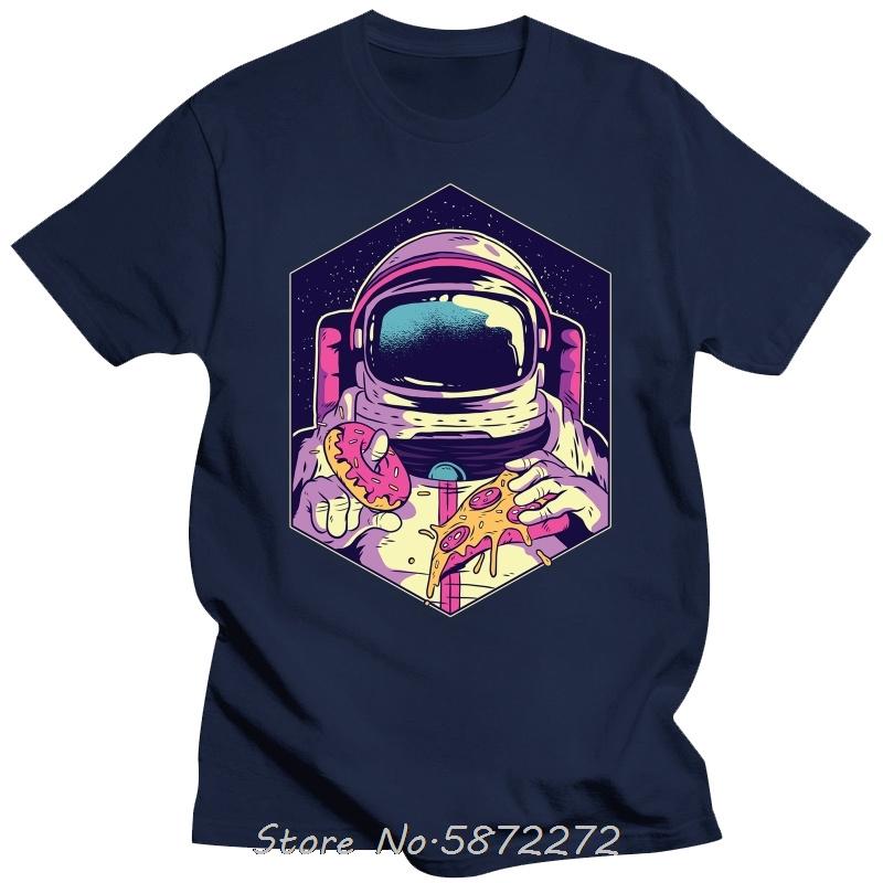 

Astro Foodie Spaceman Eatting Pizza Cotton Tshirt Unisex T Shirt Oversized Tshirt Graphic Tees Tops Mens Clothing Streetwear 4XL