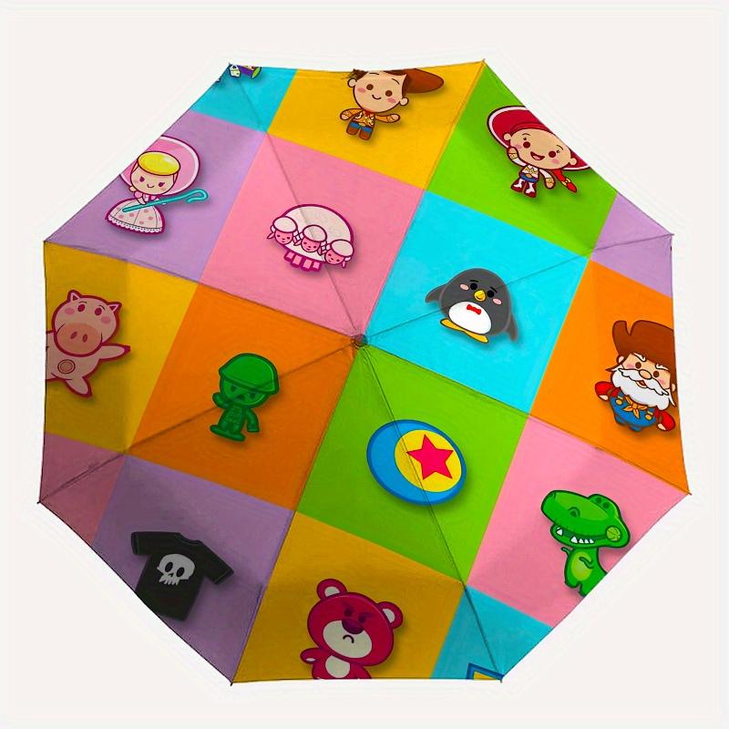 1pc Toy Story Characters Automatic Folding Umbrella: Compact 8 Bone Design Cartoon Outdoor Travel Companion, Business Umbrella, Christmas Va