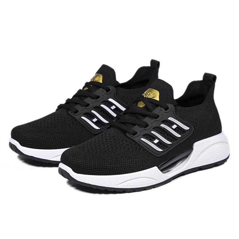 

Sports men s shoes 2025 new running shoes fashion Korean version flying woven breathable men s casual trendy shoes 39
