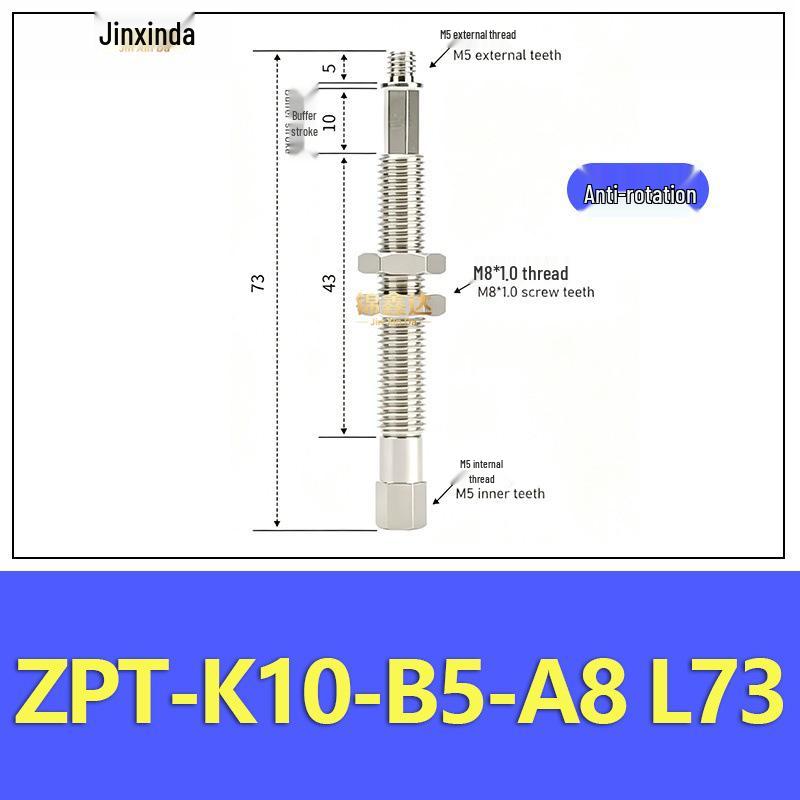 ZPT Vacuum Suction Cup Mini Fitting: Industrial Pneumatic Flat/Pointed Head Anti-Rotation Robotic Arm Holder.