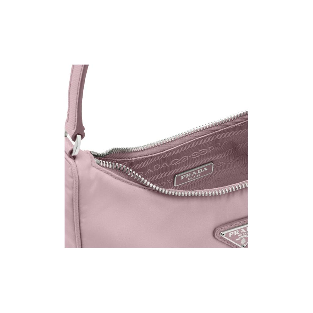 Prada Re-Edition 2005 Enamel Triangle Metal Logo Recycled Nylon Fabric With Saffiano Leather Trim Mini Shoulder Bag Women bags 1NE204_R064_F0E18