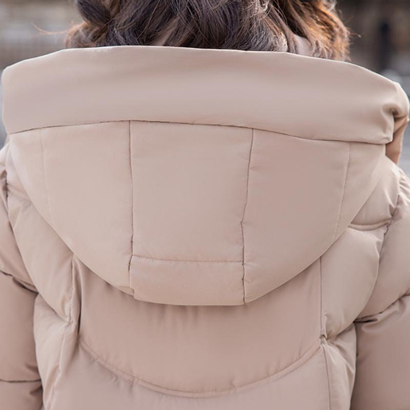 Mode Winterjacken Damen Kurzparkas Kapuze Locker Dick Warm Damenmäntel