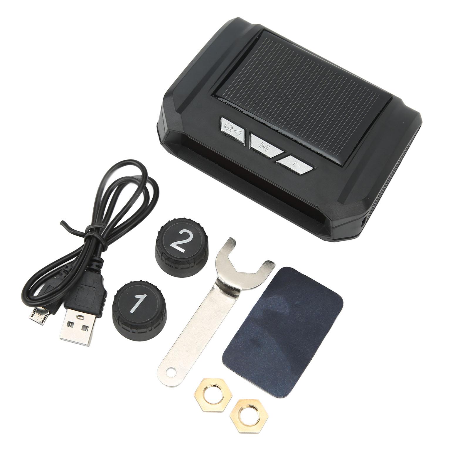 

2-колесный грузовик Беспроводная система контроля давления в шинах Питание от солнечной энергии TPMS Монитор давления в шинах для