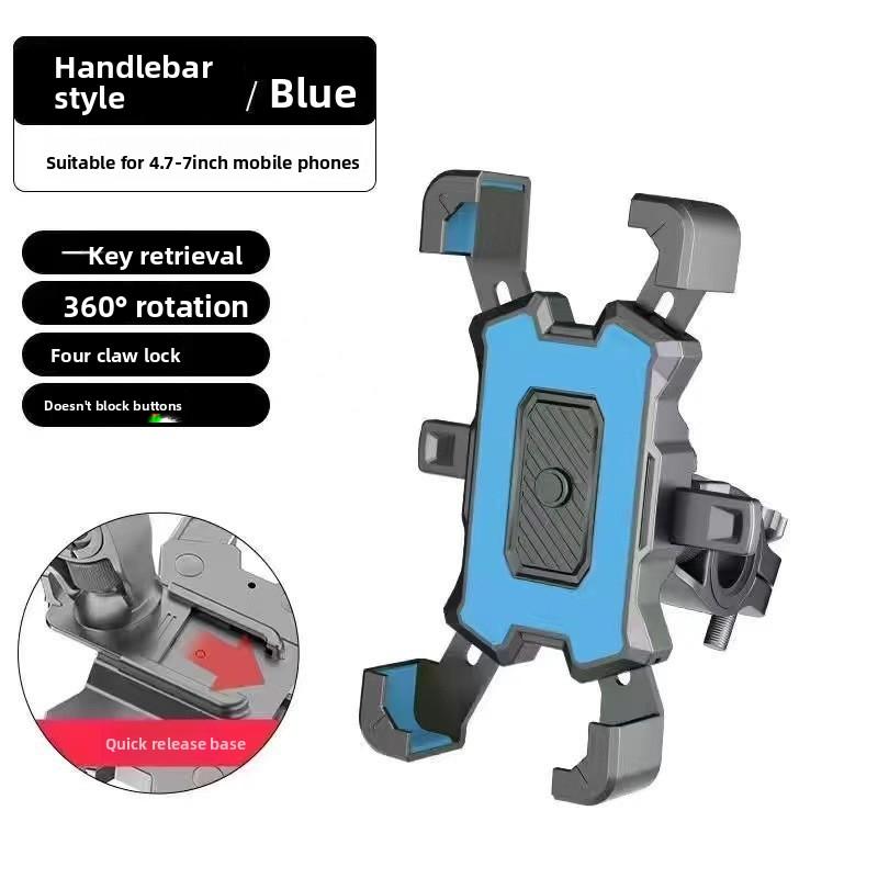 

Motorcycle delivery rider navigation phone holder, electric vehicle and bicycle shockproof phone mount, 5-pack Blue (5 pieces)